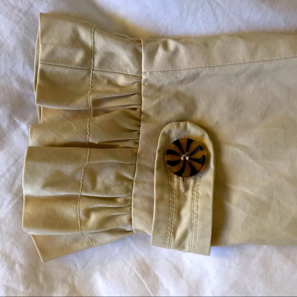 Ruffle 3/4 Sleeve Trench/Rain Coat - Picture 5 of 8